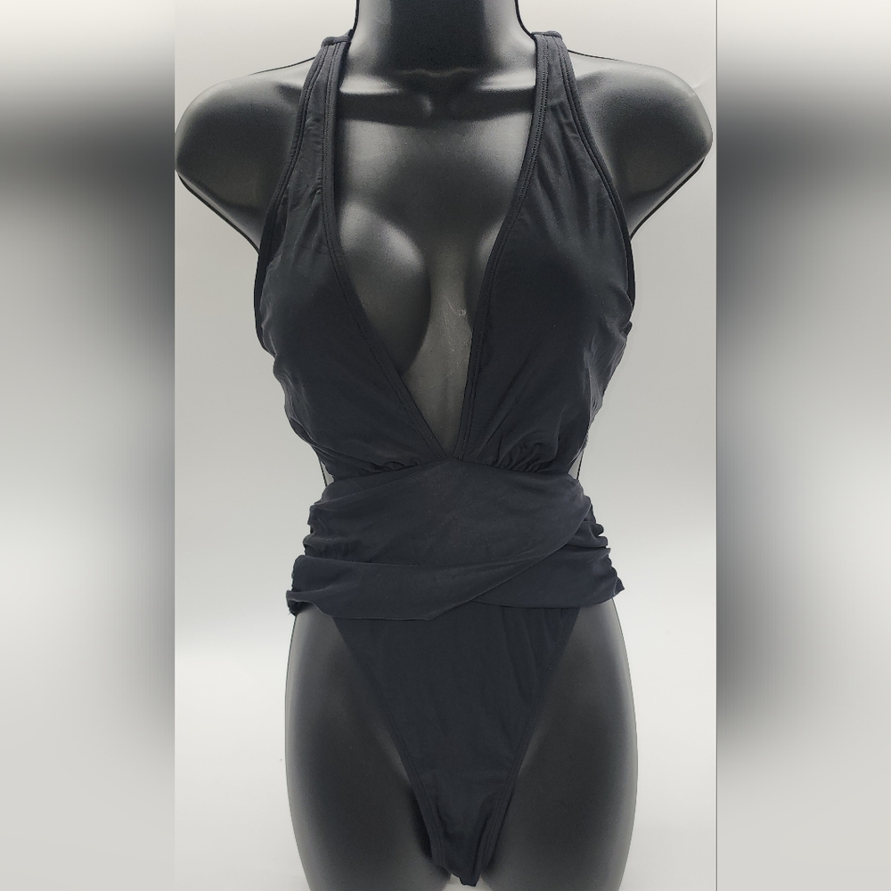 Black Plunge Swimsuit
